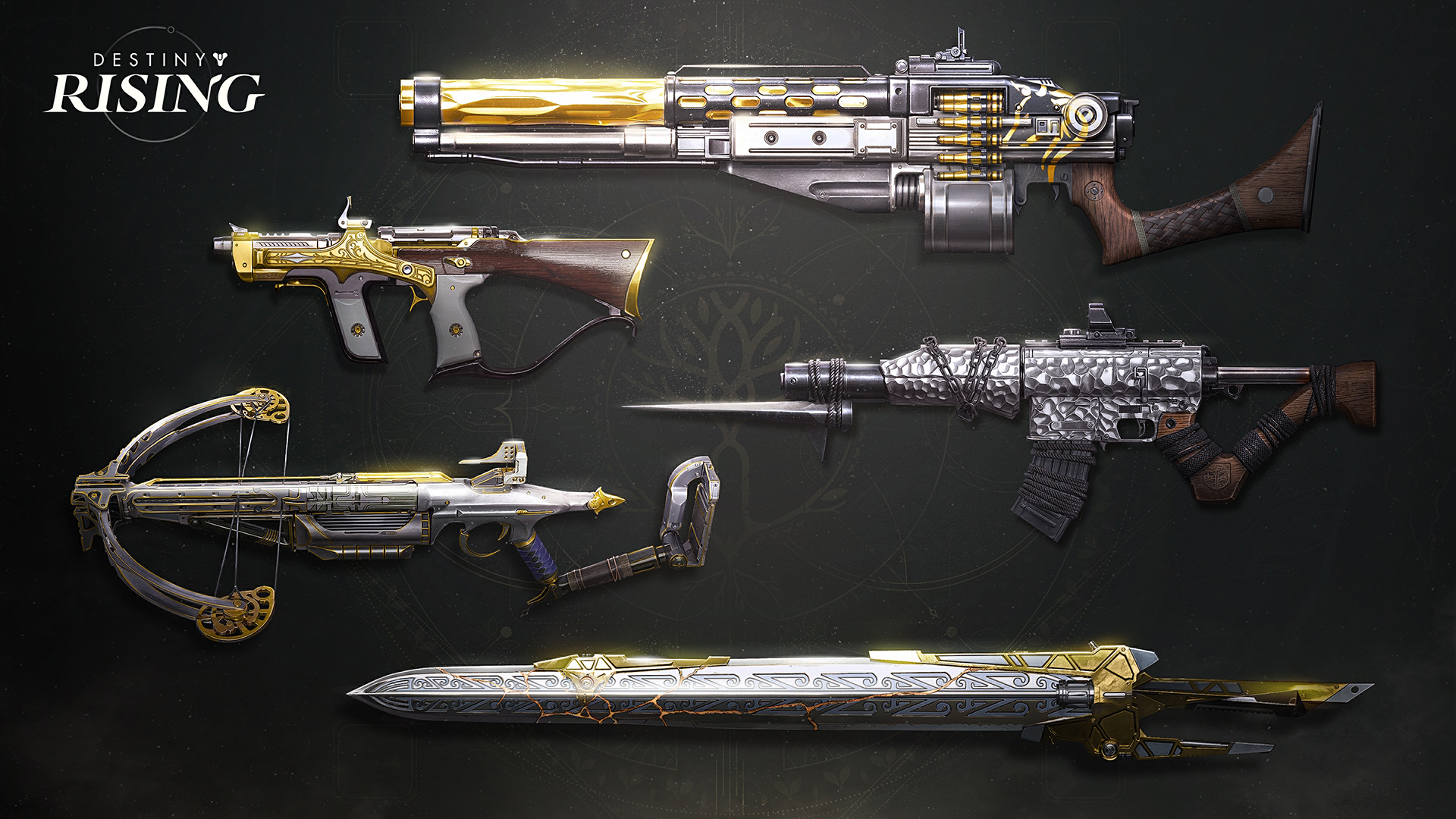 Un montón de armas exóticas se encuentran en un contexto en Destiny: Rising