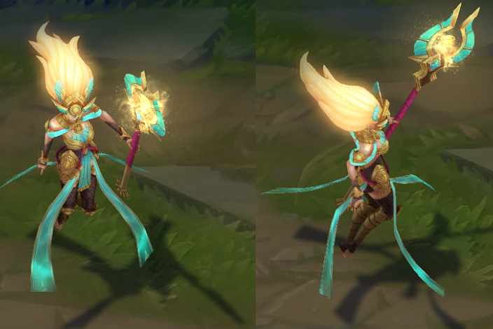 Modelo del juego de Guardian of the Sand Janna en varias poses