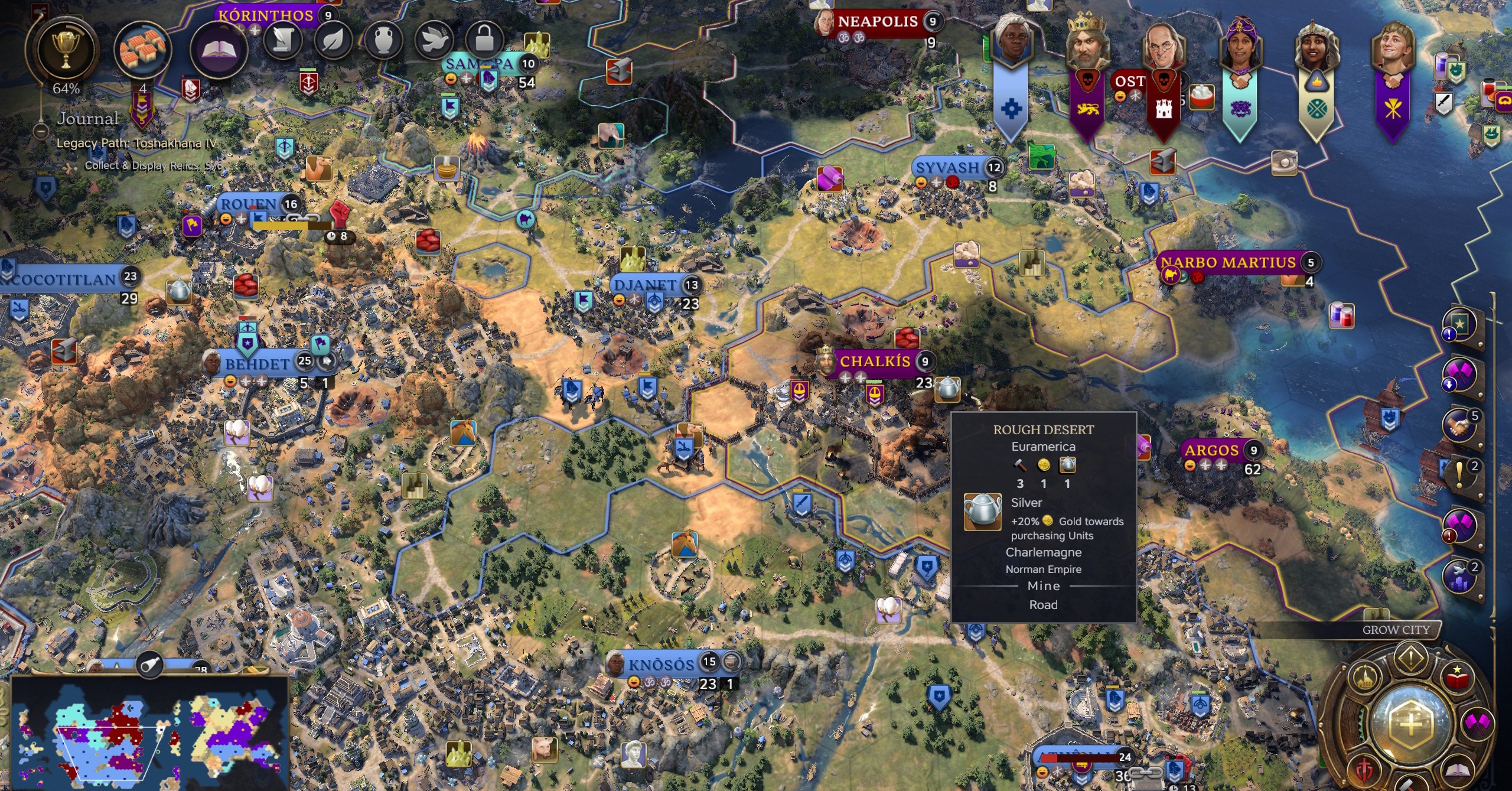Todos los recursos en la civilización 7 pueblan el mapa Civ 7